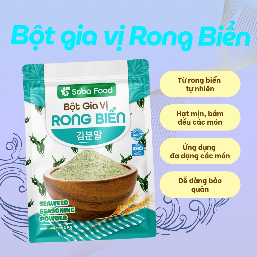 Bột Rong Biển Soba Food Gói 1Kg Lắc Snack, Lắc Khoai Tây Chiên, Gà Rán, Bánh Gạo Chiên- SBRB15