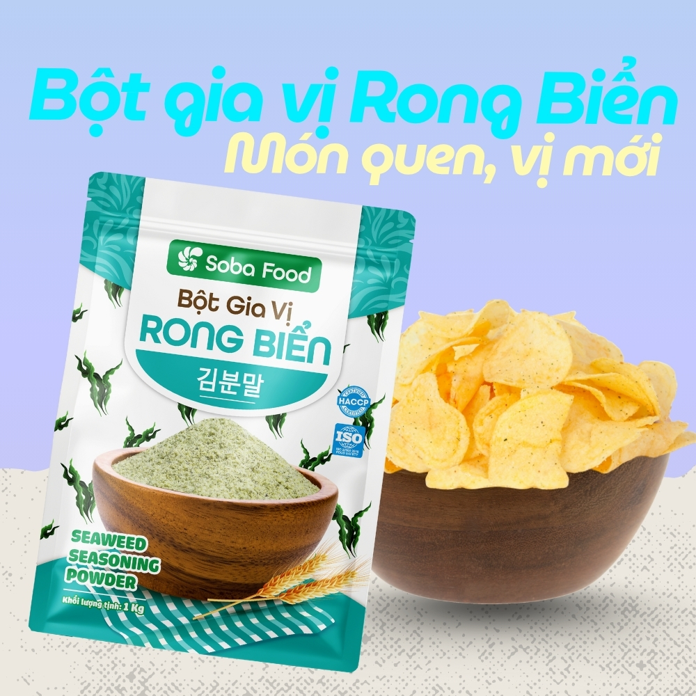 Bột Rong Biển Soba Food Gói 1Kg Lắc Snack, Lắc Khoai Tây Chiên, Gà Rán, Bánh Gạo Chiên- SBRB15