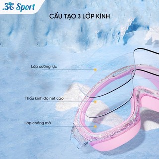 Kính bơi trẻ em cao cấp họa tiết hoạt hình dành cho bé trai và bé gái - Kính bơi chống nước KB6936