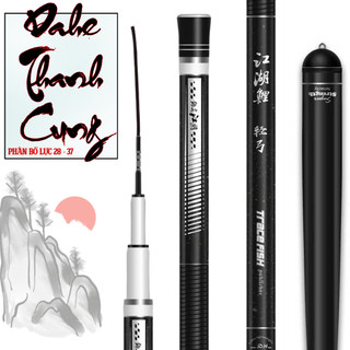 Cần DAHE Thanh Cung 3.5H – Carbon T1100 + 40T, Siêu Nhẹ 88g (4m5), Phân Bổ Lực 28/37, Câu Tổng Hợp