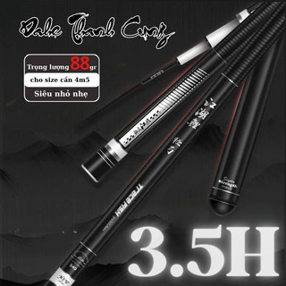 Cần DAHE Thanh Cung 3.5H – Carbon T1100 + 40T, Siêu Nhẹ 88g (4m5), Phân Bổ Lực 28/37, Câu Tổng Hợp