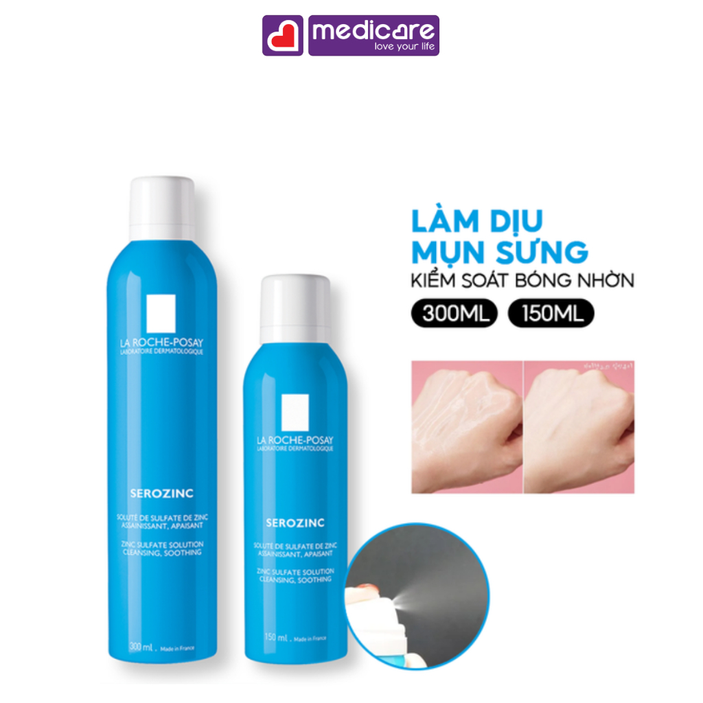 Xịt khoáng LA ROCHE-POSAY LABORATOIRE DERMATOLOGIQUE dịu nhẹ dành cho da dầu, nhạy cảm 150ml và 300ml
