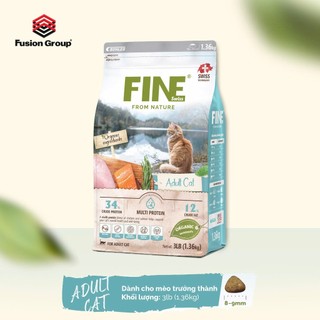 (1.36KG) FINE CAT – Thức ăn hữu cơ tự nhiên cao cấp cho mèo nhập khẩu Hàn Quốc túi 1.36kg