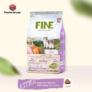 (1.36KG) FINE CAT – Thức ăn hữu cơ tự nhiên cao cấp cho mèo nhập khẩu Hàn Quốc túi 1.36kg