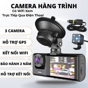 Camera Hành Trình Ô Tô Wifi Kết Nối Xem Trên Điện Thoại, 3 Camera Ghi Hình Trước Trong Và Sau Xe