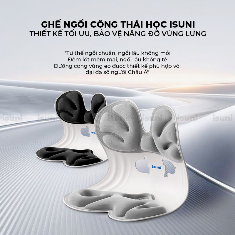 Ghế Công Thái Học ISUNI SEASHELL Chống Gù Lưng Giúp Ngồi Thẳng Lưng Chống Vẹo Cột Sống