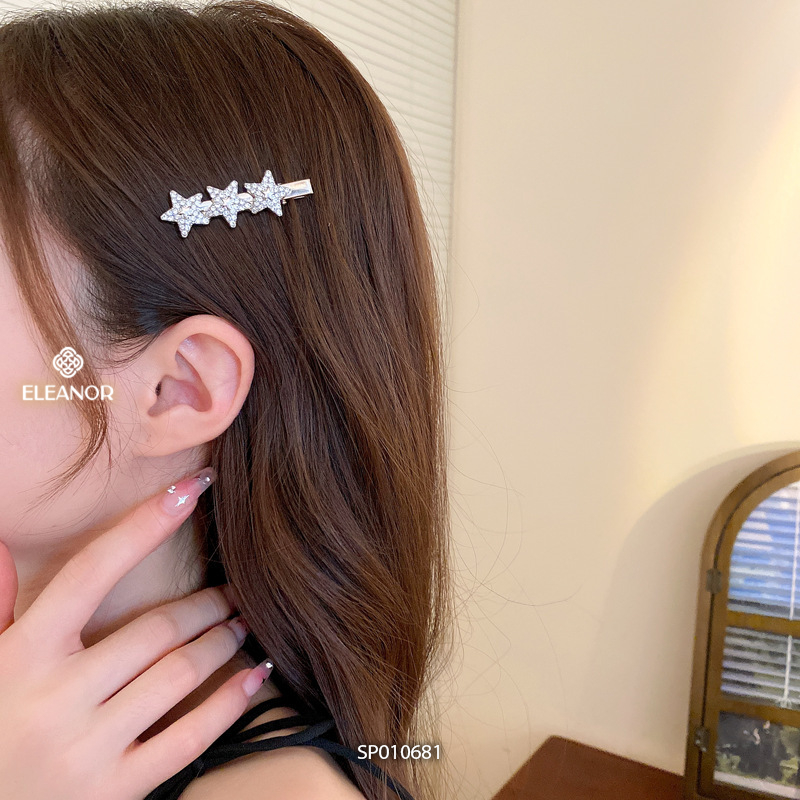 Kẹp tóc nữ Eleanor Accessories hình ngôi sao đính đá phụ kiện tóc kẹp tóc mái 10681