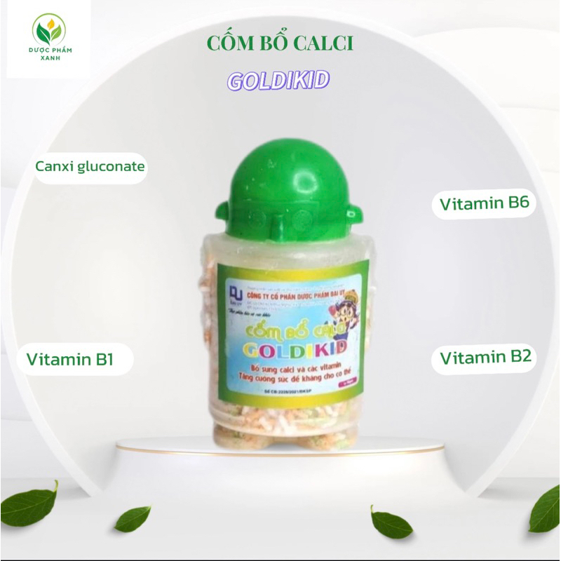 Combo 10 lọ Cốm calci Goldi kid Đại Uy bổ sung canxi và vitamin, lọ 50g ...