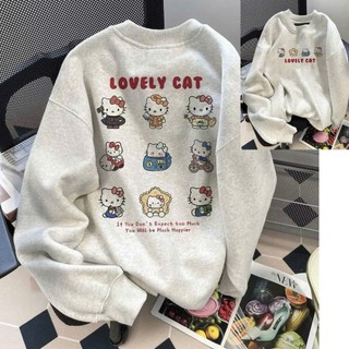 Áo Sweater Form Rộng Phối Vai Đen Trắng Phong Cách Thu Đông