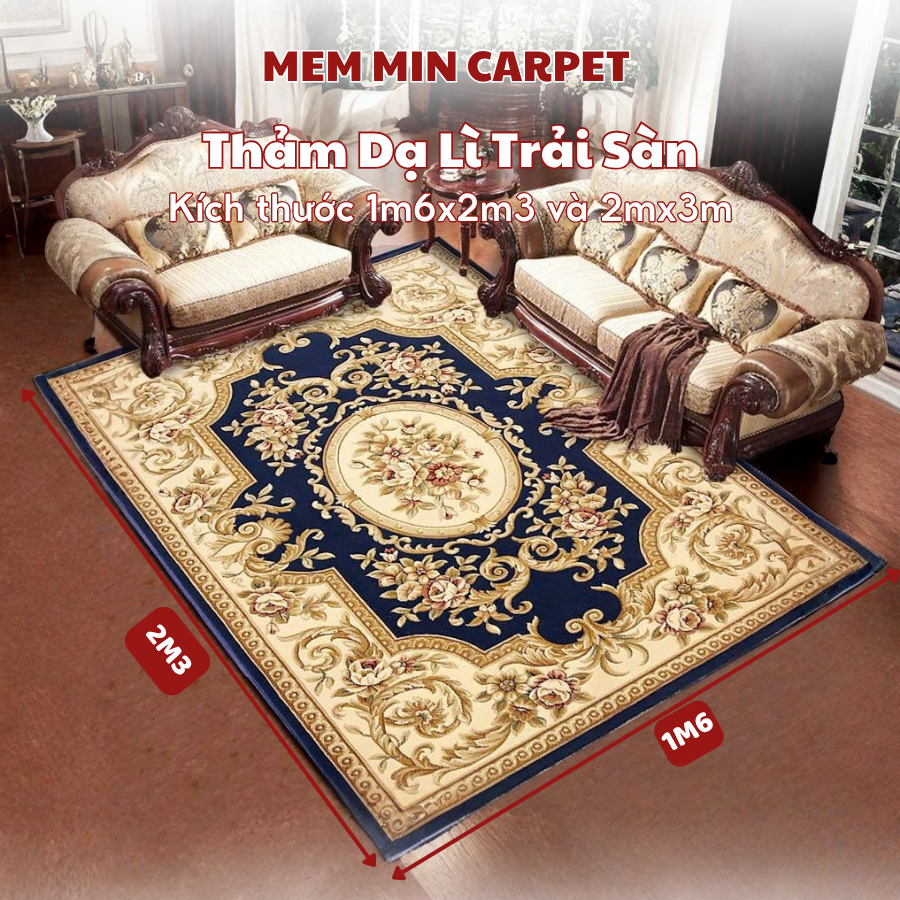 Thảm Bali Trải Phòng Khách, Thảm Trải Sàn Cổ Điển Họa Tiết Cực Bắt Mắt (2) - MemminCarpet - THB03
