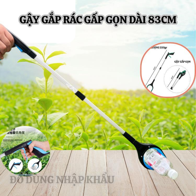 Gậy gắp rác đa năng dài 83cm thiết keed gấp gọn thông minh đầu nam châm dài 83cn