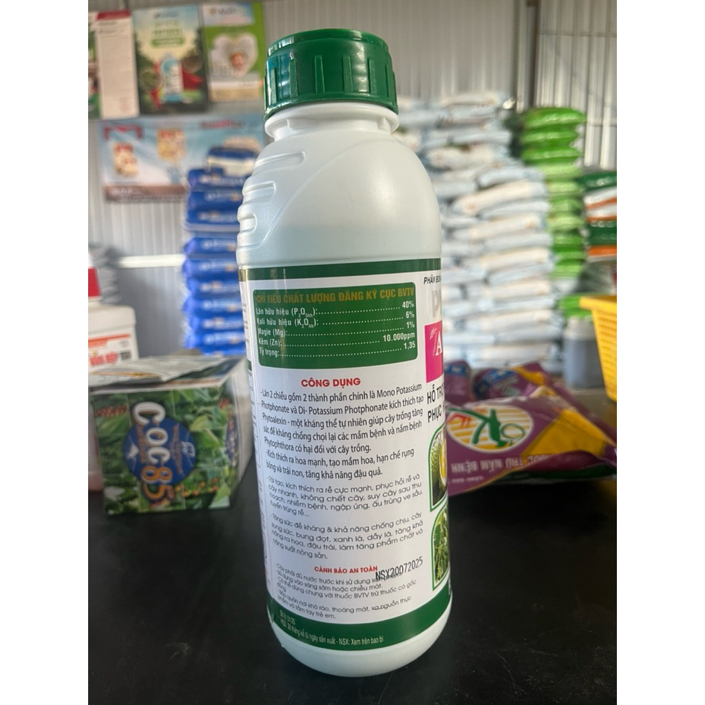 phân bón vi lượng AGRIPHOS- 650(Chai 1lít)- Lân 2 chiều