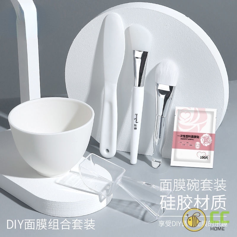 Bộ Bát Thìa Chổi, Cọ silicon Chuyên Đắp Mặt Nạ Dùng Trong Spa Thẩm Mỹ Viện