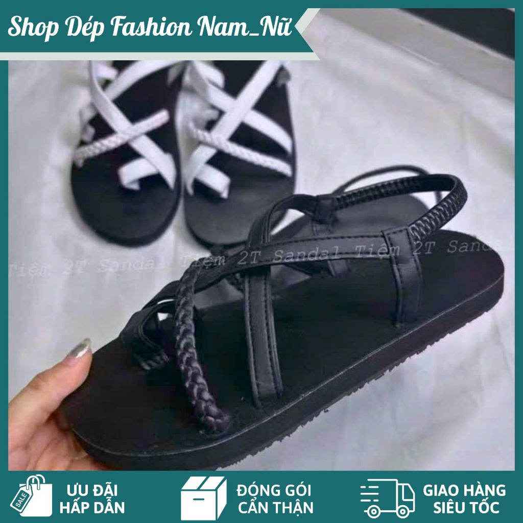 Dép sandal quai chéo phong cách Hàn Quốc – kiểu dáng unisex trẻ trung, bền đẹp