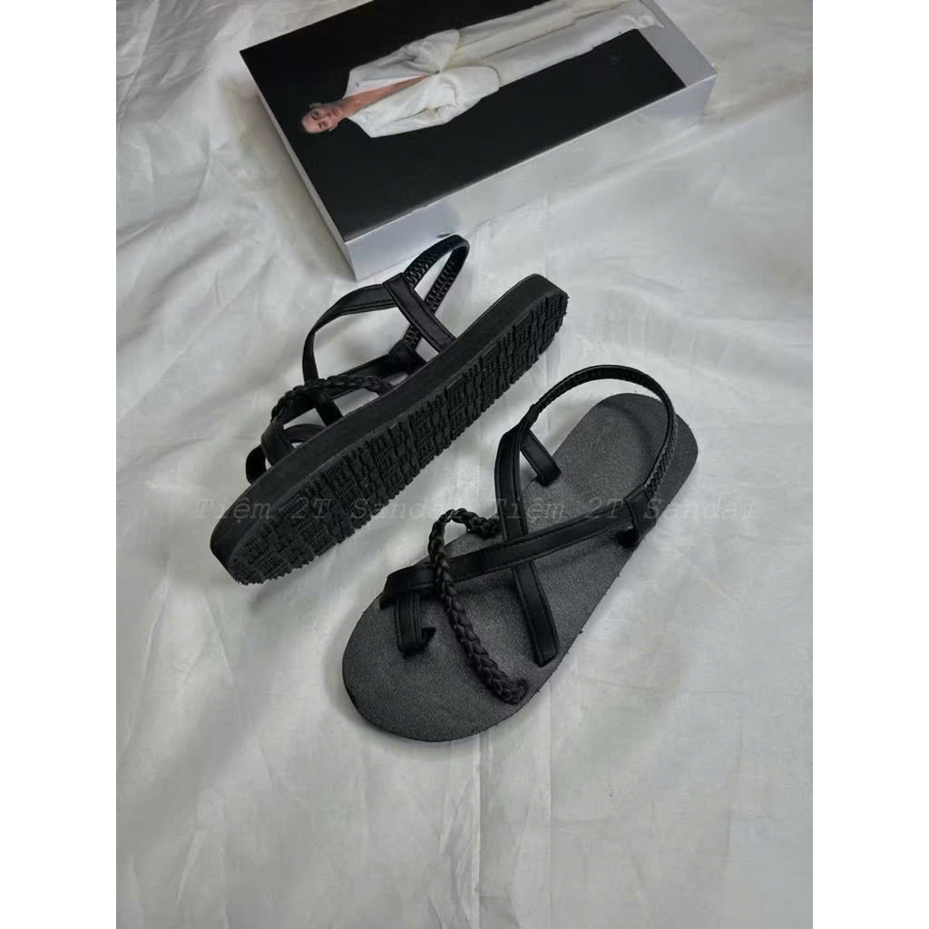Dép sandal quai chéo phong cách Hàn Quốc – kiểu dáng unisex trẻ trung, bền đẹp