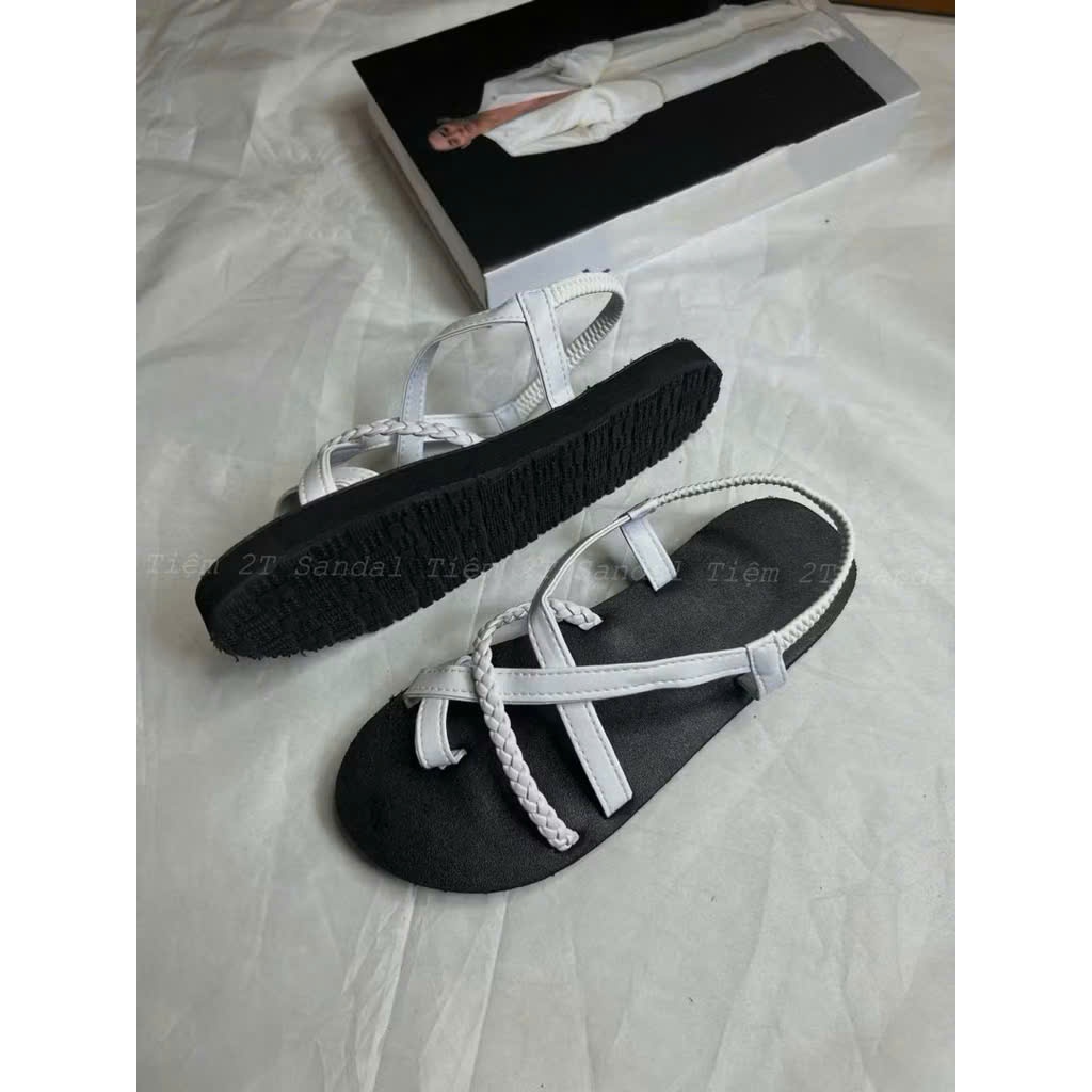Dép sandal quai chéo phong cách Hàn Quốc – kiểu dáng unisex trẻ trung, bền đẹp