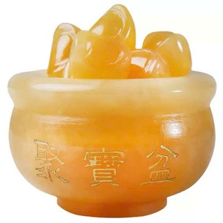 Bát Tụ Bảo (Tụ Bảo Bồn) Đá Ngọc Hoàng Long kích thước 10 cm