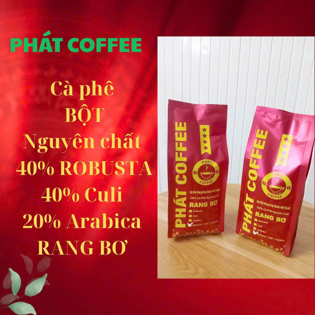 1kg Cà phê giá SỈ Bột 3 Loại Hạt 20%Arabica 40%Robusta 40%Culi (rang bơ )nguyên chất 100% pha phin
