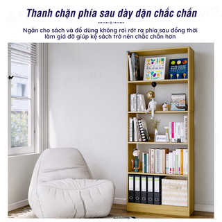 [Freeship Toàn Quốc] Kệ Sách Gỗ Để Sàn FIVO FB74 Để Được Sách Tài Liệu A4, Thanh Chặn Chắc Chắn, Dễ Dàng Lắp Ráp