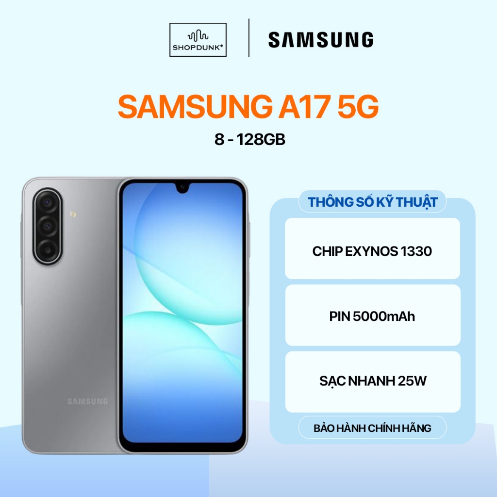 Điện Thoại Samsung Galaxy A17 5G 8GB 128GB Chính Hãng | BigBuy360 - bigbuy360.vn