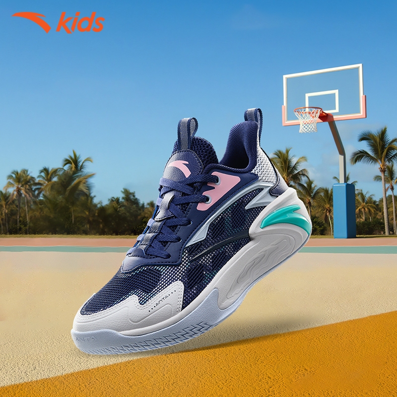[VC 100K] ANTA KIDS INDOOR Giày Bóng Rổ Bé Trai Size 34 - 40 A125B1131 Đế Bám Tốt, Chống Trượt, Hỗ Trợ Cổ Chân, Đệm Êm