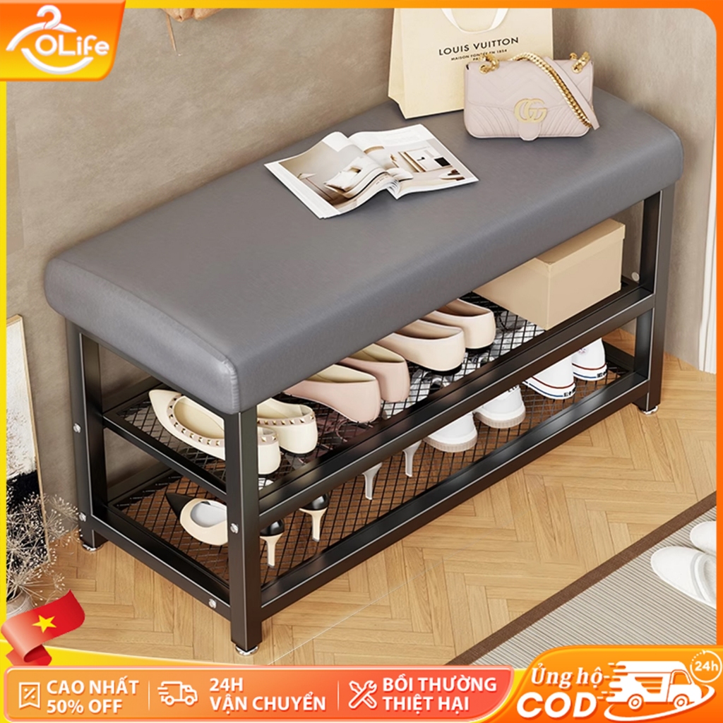𝐎𝐥𝐢𝐟𝐞Kệ Giày Lối Vào Vừa Ghế Ngồi Thay Giày Tiện Lợi Hai Trong Một Đa Chức Năng