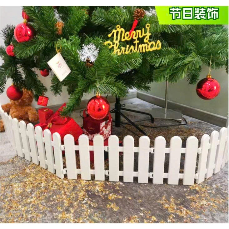 Hàng rào nhựa trắng trang trí cây thông noel, hàng rào nhựa lắp ghép nhiều kích thước