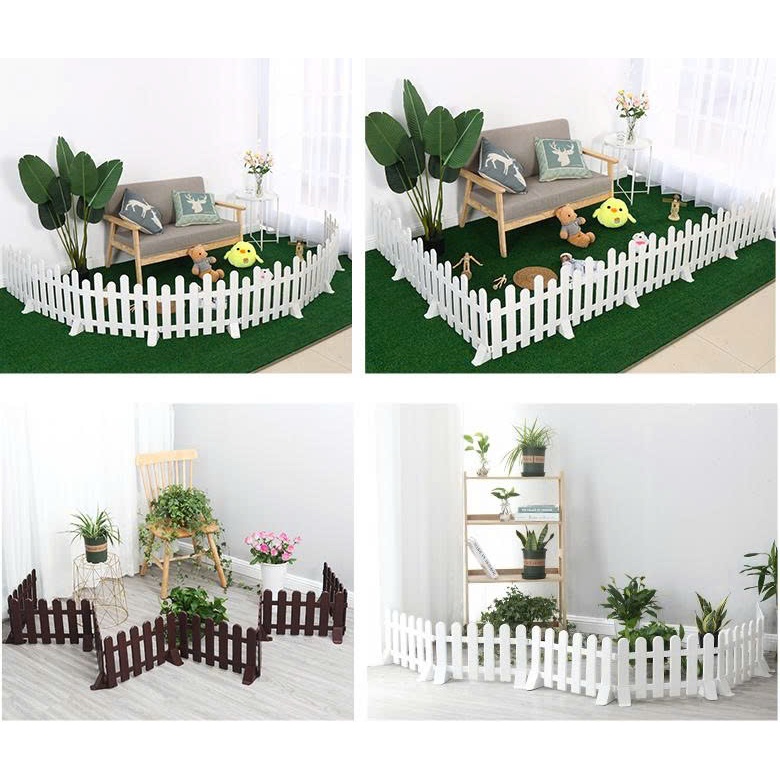 Hàng rào nhựa trắng trang trí cây thông noel, hàng rào nhựa lắp ghép nhiều kích thước