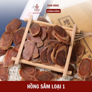Hồng sâm 100g, sâm cát lâm thái lát, không tẩm mật ong, dùng pha trà, nấu canh, tốt cho sức khỏe