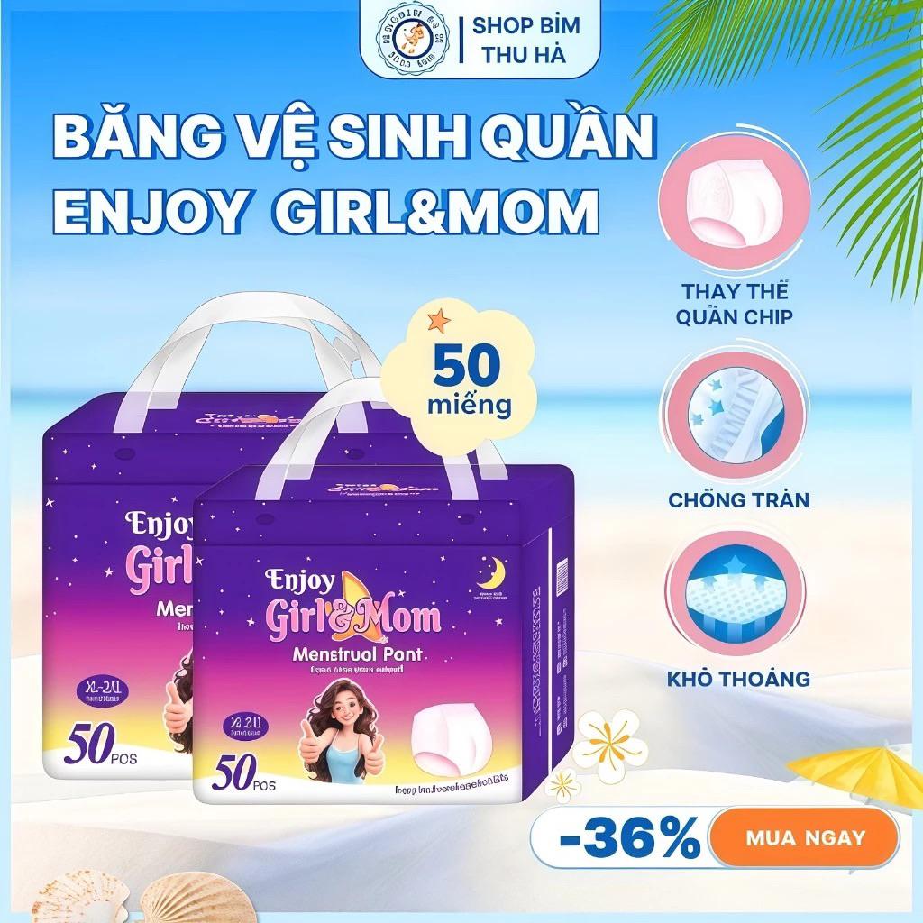 Combo 01 gói BVS dạng quần Enjoy (50 quần)