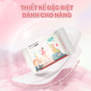 Băng vệ sinh ban ngày Topgia siêu mỏng ôm khít thấm hút cao vải không dệt an toàn cho mọi làn da