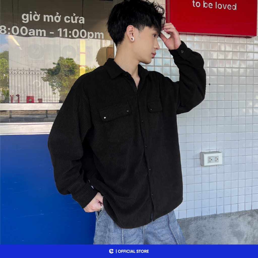 Áo sơ mi dài tay boxy basic nam nữ Local Brand Chính Hãng City Cycle Áo sơ mi Free Box