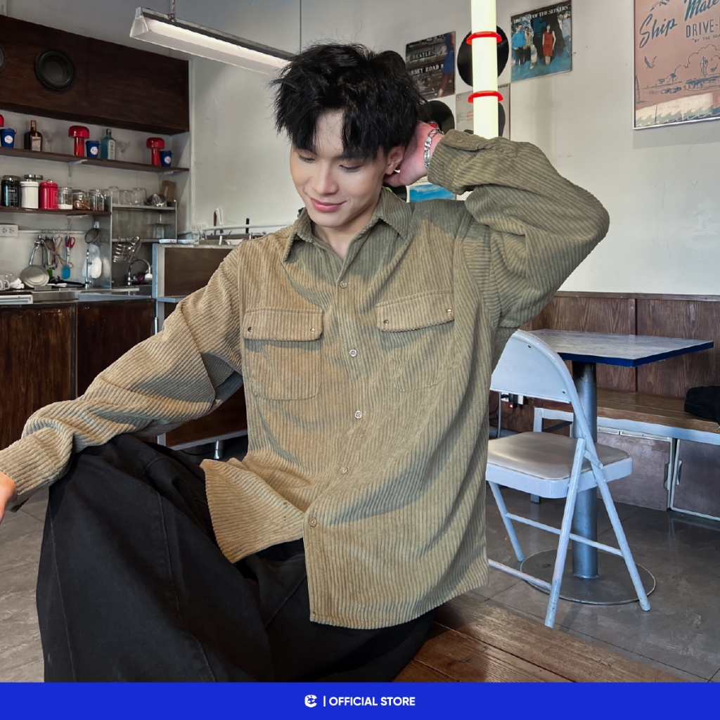 Áo sơ mi dài tay boxy basic nam nữ Local Brand Chính Hãng City Cycle Áo sơ mi Free Box