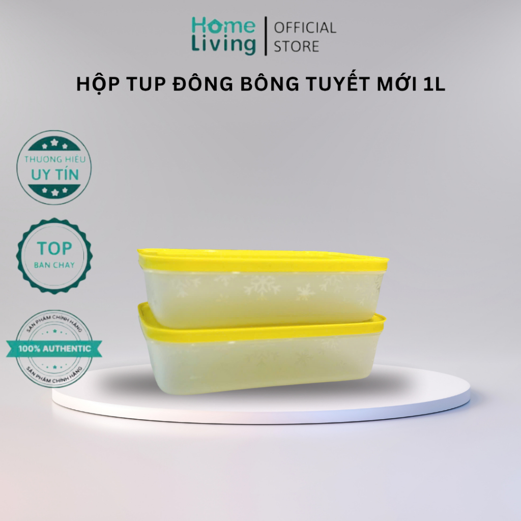 Hộp Đông Cứng Dập Bông Tuyết Mới TUPPERWARE 1L (Lẻ Không Hộp) Màu Ngẫu ...