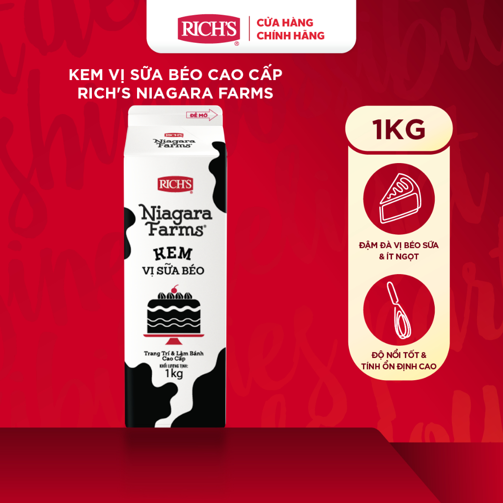 Kem Làm Bánh Rich's Niagara Farms Hộp 907g | Shopee Việt Nam