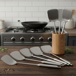 Sạn Xẻng Chiên Xào Inox 304 - Tay Cầm Dài 37cm, Độ Bền Cao, An Toàn Cho Sức Khỏe - Phương Trang