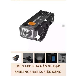 Đèn pin xe đạp siêu sáng 3 chế độ, chống nước nhẹ, sạc USB, gắn ghi đông & xe máy điện