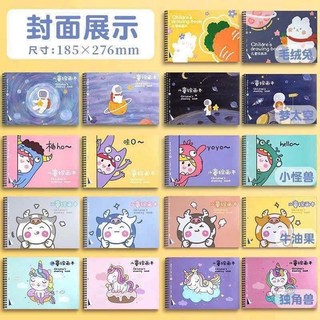 Vở vẽ A4 - 30 trang lò xo giấy dày chống loá cho bé trai bé gái học tập sáng tạo, màu ngẫu nhiên
