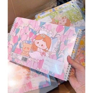 Vở vẽ A4 - 30 trang lò xo giấy dày chống loá cho bé trai bé gái học tập sáng tạo, màu ngẫu nhiên
