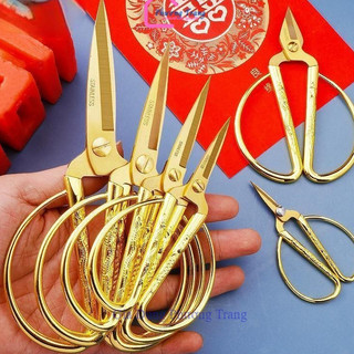 KÉO RỒNG VÀNG loại 1 (Dài 19cm) kéo làm bếp cắt gà cá tôm rau kéo cắt may kéo thủ công thép không gỉ - Phương Trang