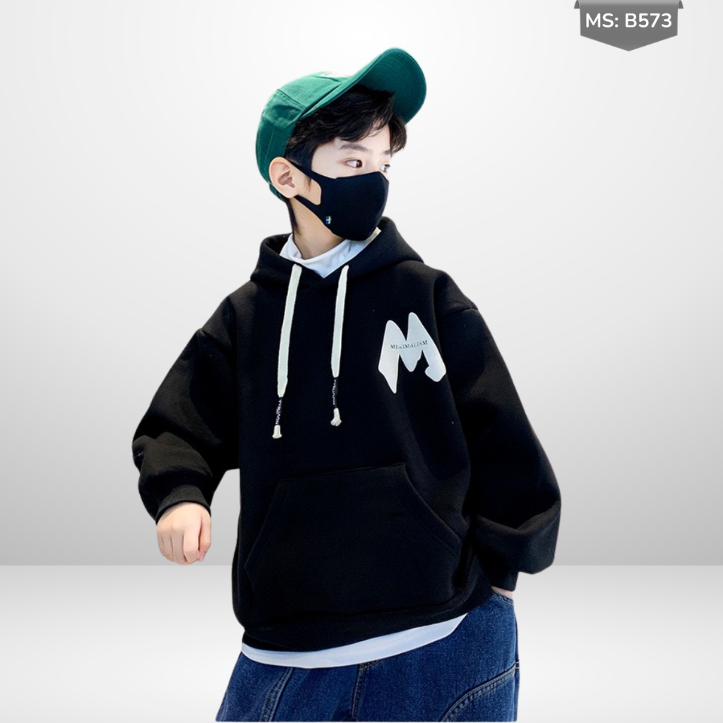 Áo Hoddie Thu Đông Cho Bé Trai, Bé Gái chất liệu Cotton nỉ bông Mềm Ấm B573 | JJ Kids Fashion