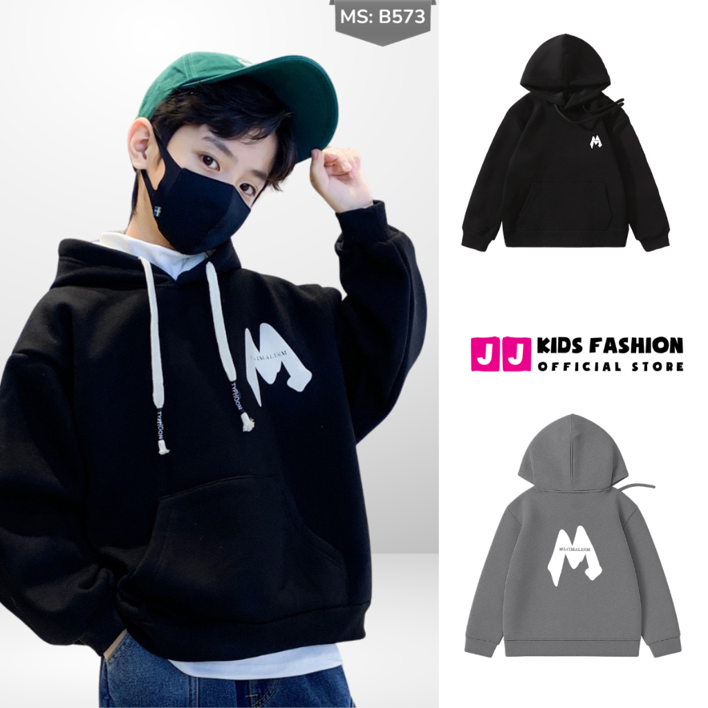 Áo Hoddie Thu Đông Cho Bé Trai, Bé Gái chất liệu Cotton nỉ bông Mềm Ấm B573 | JJ Kids Fashion