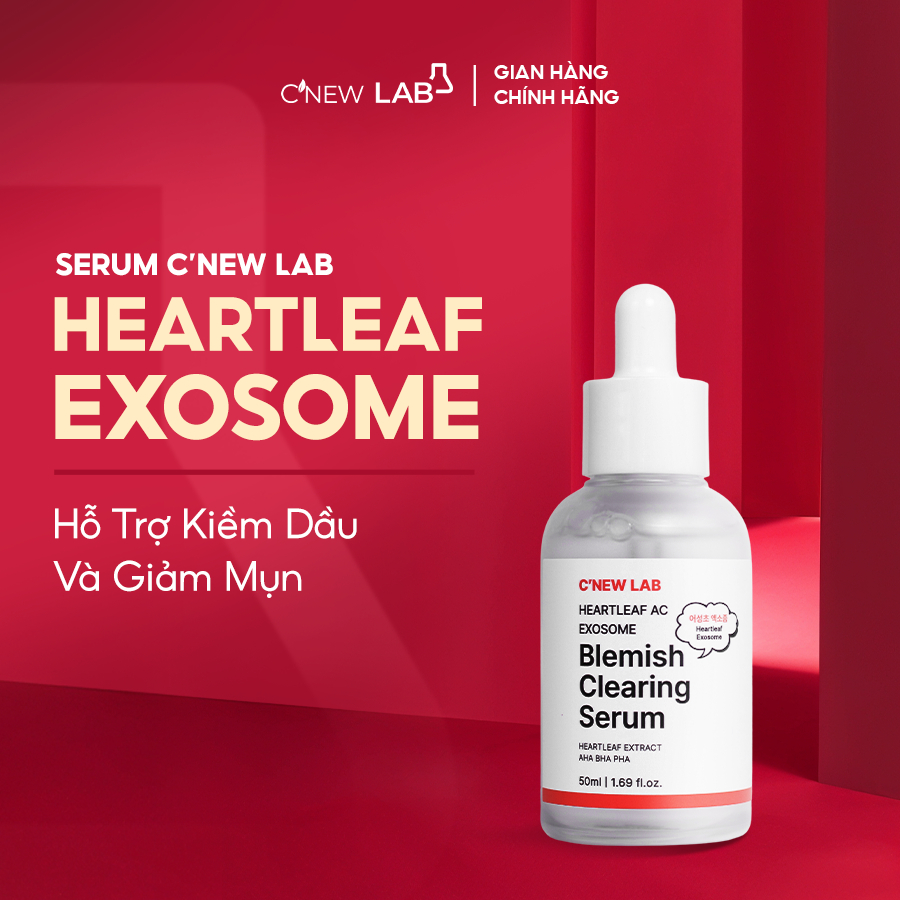 Serum diếp cá hỗ trợ cho da mụn, kiềm dầu C'New Lab Heartleaf Ac Blemish Clearing Serum 50ml
