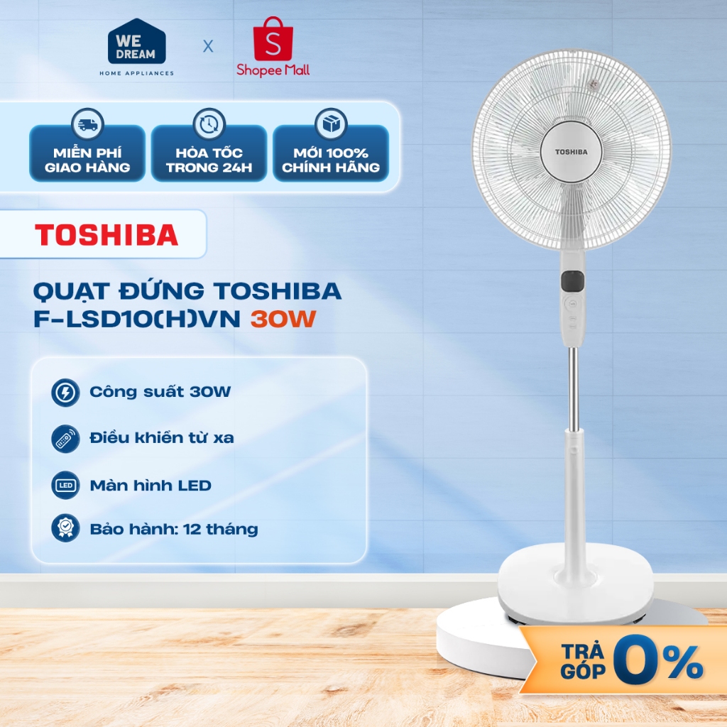F-LSD10(H)VN - Quạt Đứng Toshiba 30W F-LSD10(H)VN Có Remote Màu Xám ...