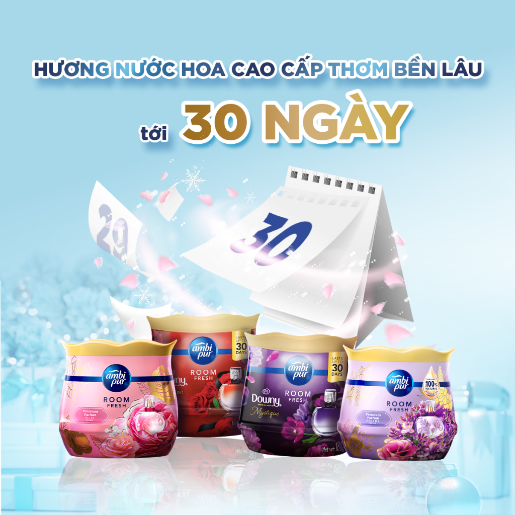 [Nhà Thơm Đón Tết] Combo 3 Sáp Thơm Ambi Pur Hương Đam Mê 180G Sáp Thơm Phòng Ngủ, Nhà Vệ Sinh, Phòng Khách, Bếp
