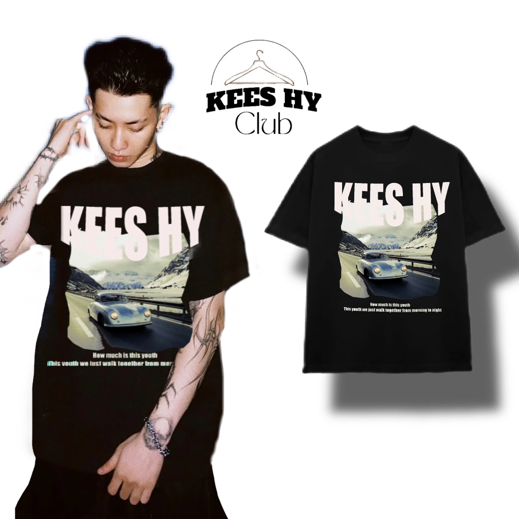 Áo Thun Xe Đua Thể Thao Sport Keeshy Form Rộng Cotton Cao Cấp Hình In Xe Phong Cách Retro Unisex