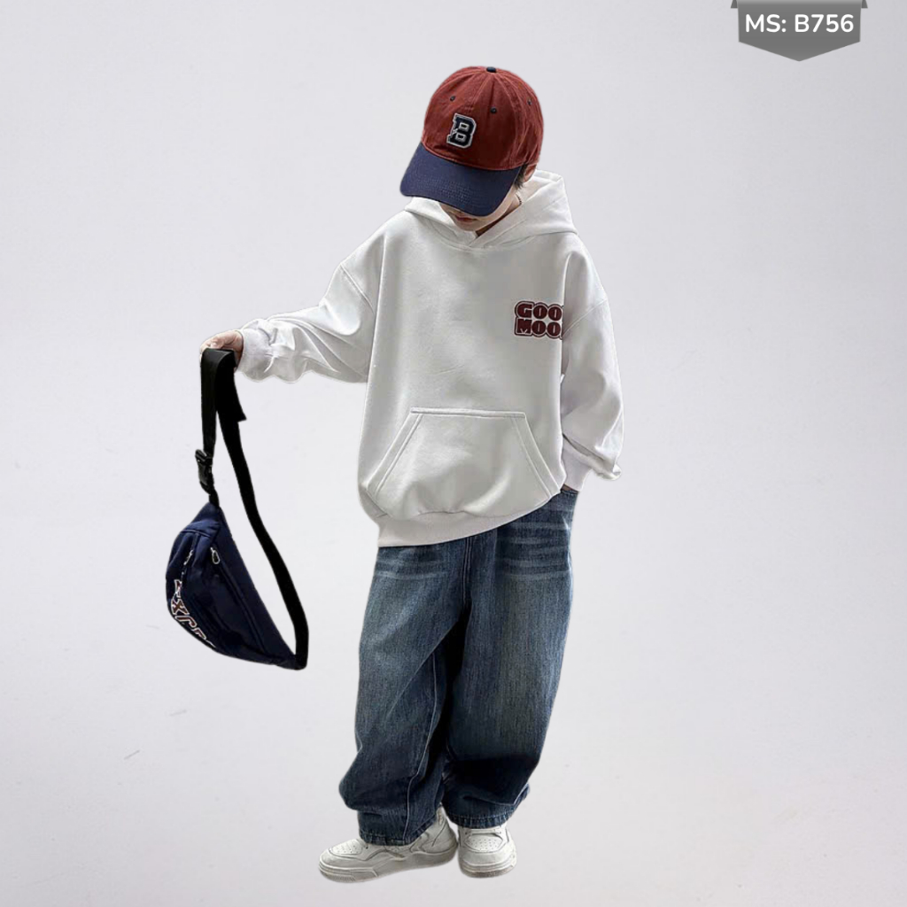Áo Hoddie Thu Đông Cho Bé Trai, Bé Gái chất liệu Cotton nỉ bông Mềm Ấm B756 | JJ Kids Fashion