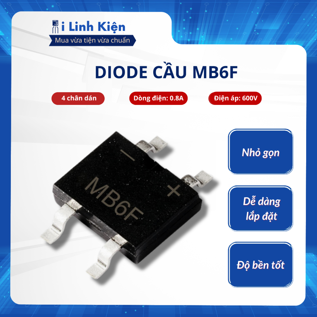 MB6F Diode cầu 0.8A 600V SOP-4 | Shopee Việt Nam