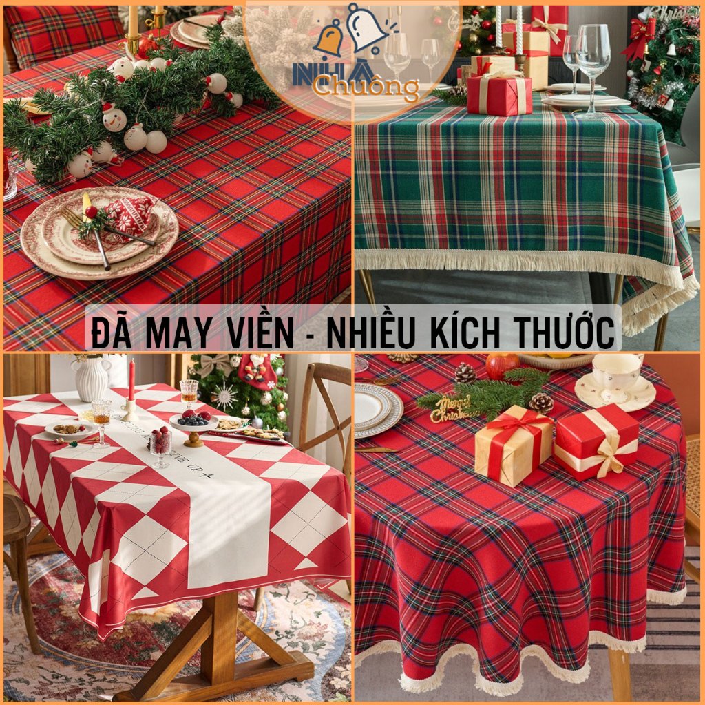 Khăn Trải Bàn Noel 2026, Khăn Trải Bàn Giáng Sinh Trang Trí Noel 2026, Lễ Hội, Tiệc Cuối Năm