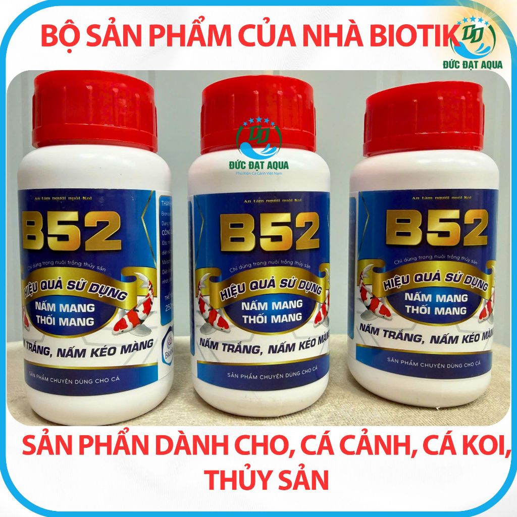 B52, nấm mang, thối đuôi, nấm trăng , dùng cho cá cảnh ,cá koi, thủy sản LỌ 250ML 5